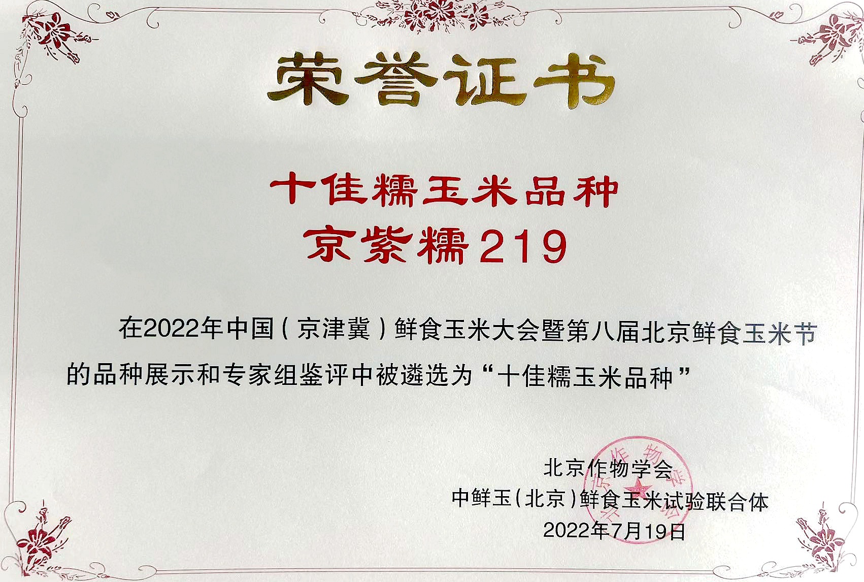 十佳糯玉米品种